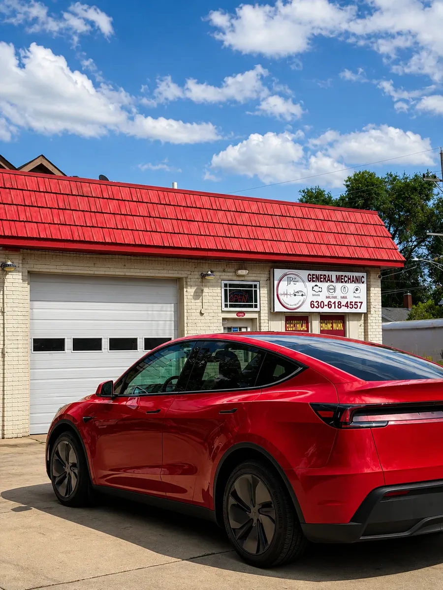 JP Auto Repair storefront on High Street in Aurora, Illinois