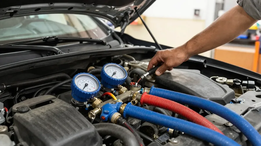 Car air conditioning A/C service