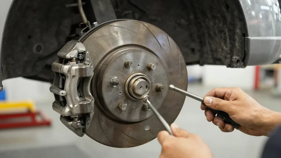 Brake service — brake rotor and caliper