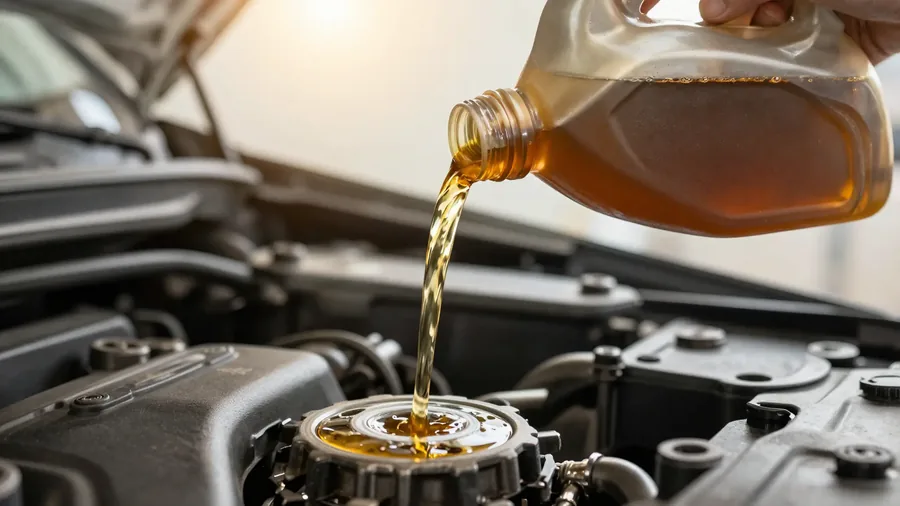 Oil change — fresh motor oil